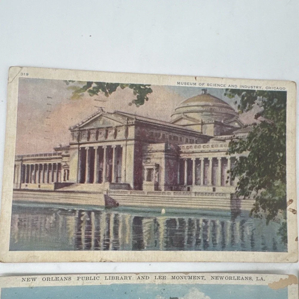 Lot of Postcards 1925-1945 U.S. Historic Buildings Landmarks Stamped 6 Total VTG